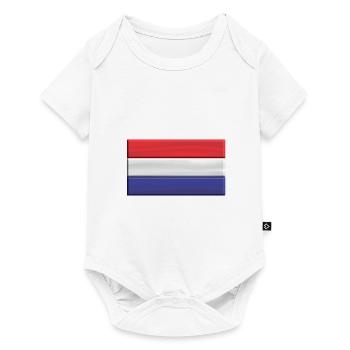 Netherlands flag 3 D Holland - Baby Premium short-sleeve bodysuit - white - Front