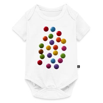 Colorful sweet chocolates - Baby Premium short-sleeve bodysuit - white - Front