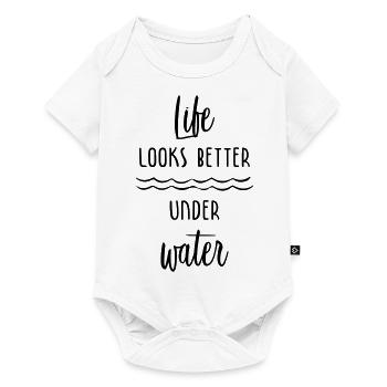 Life looks better under water - Baby Premium short-sleeve bodysuit - white - Front