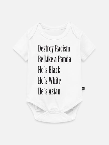 panda - Baby Premium Kurzarmbody - Weiß