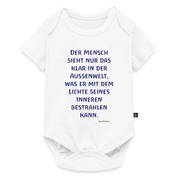 Der Mensch sieht nur das klar... Rudolf Steiner - Baby Premium Kurzarmbody - Weiß - Vorne