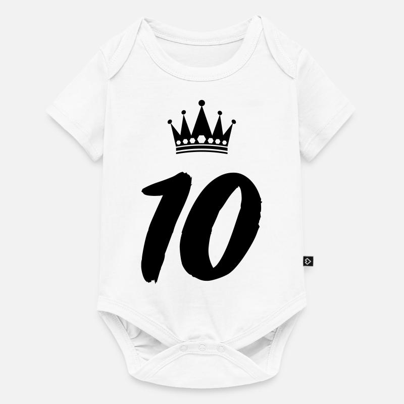 10 Krone - Baby Premium Kurzarmbody - Weiß