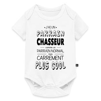 Parrain Chasseur Cool - Body à manches courtes Premium Bébé - blanc - Devant