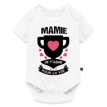 Mamie je t'aime pour la vie - Body à manches courtes Premium Bébé - blanc - Devant