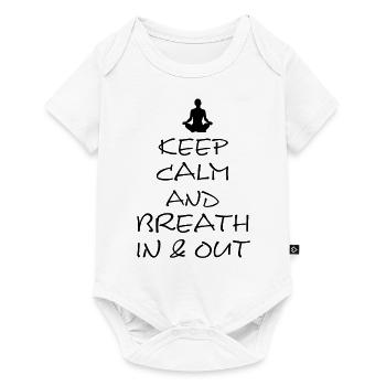 Yoga breath in and breath out - Baby Premium Kurzarmbody - Weiß - Vorne