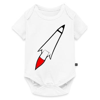 Vecteur de vol spatial spatial de fusée spatiale - Body à manches courtes Premium Bébé - blanc - Devant