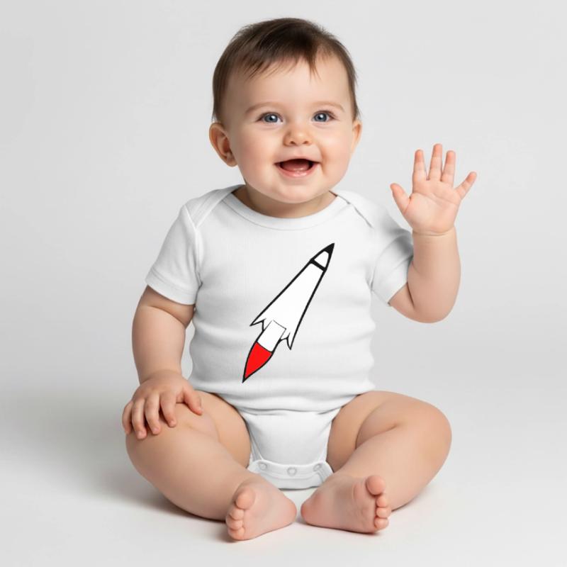Spacecraft Rocket Space Space Flight Vector Baby Premium short-sleeve bodysuit