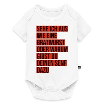Moutarde Bratwurst - Body à manches courtes Premium Bébé - blanc - Devant