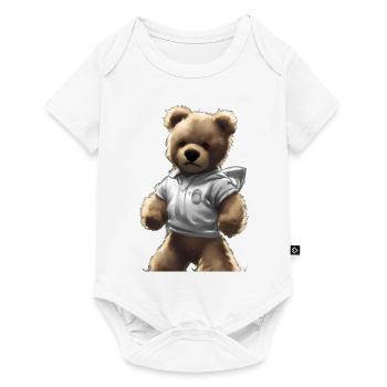 Bear - Baby Premium Kurzarmbody - Weiß - Vorne