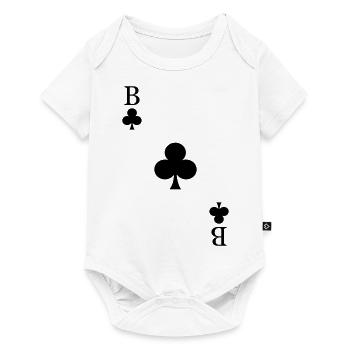 Cross Jack Playing Card Costume Card Game Carnival - Body à manches courtes Premium Bébé - blanc - Devant