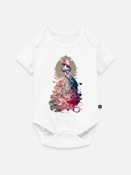 Lady Flower - Baby Premium Kurzarmbody - Weiß