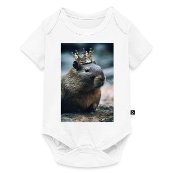 Sweet Capybara Gift Crown Cute Capybara - Baby Premium short-sleeve bodysuit - white - Front
