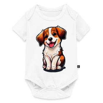 The Cute Dog, Bold and Vivid Colors - Baby Premium short-sleeve bodysuit - white - Front