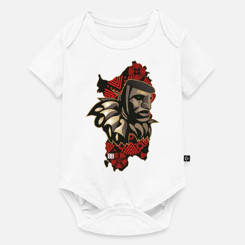 Mamuthone Sardaigne - Body à manches courtes Premium Bébé - blanc