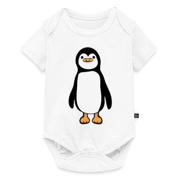 Un petit pingouin, doux et paisible - Body à manches courtes Premium Bébé - blanc - Devant