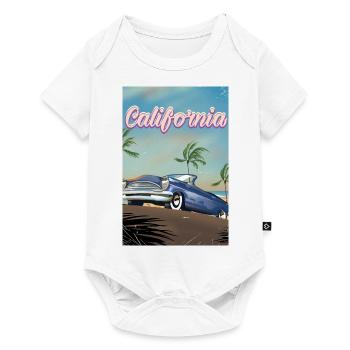 California vintage car travel poster - Baby Premium short-sleeve bodysuit - white - Front