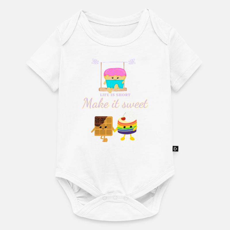 La vie est courte rendez-la douce - Body à manches courtes Premium Bébé - blanc