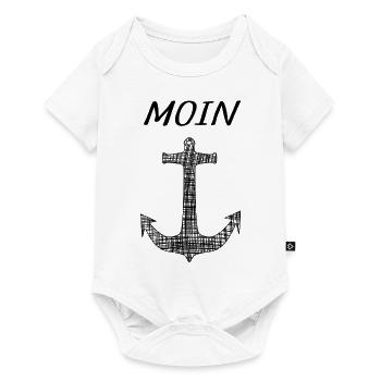 Moin - Baby Premium Kurzarmbody - Weiß - Vorne