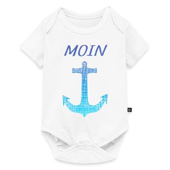 Moin - Baby Premium Kurzarmbody - Weiß - Vorne