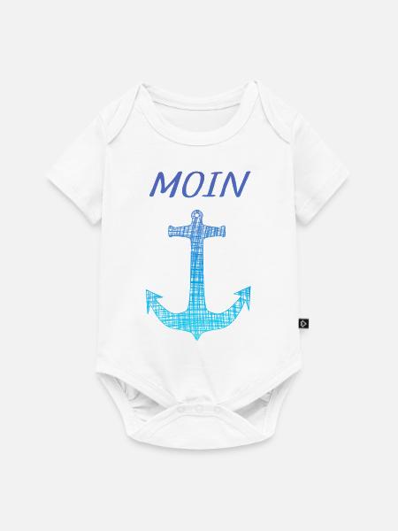 Moin - Baby Premium Kurzarmbody - Weiß