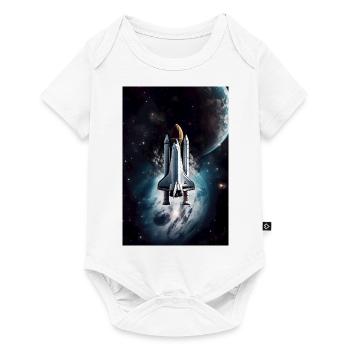 Kosmische Odyssee: Erforschung der Tiefen des Welt - Baby Premium Kurzarmbody - Weiß - Vorne