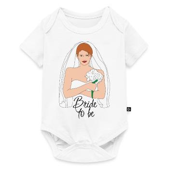 bride to be brown 2 - Baby Premium short-sleeve bodysuit - white - Front