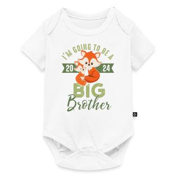 I'm going to be a big brother 2024 fox baby boy - Baby Premium short-sleeve bodysuit - white - Front