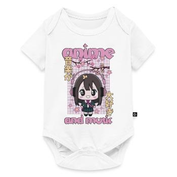 Anime And Music - Baby Premium short-sleeve bodysuit - white - Front