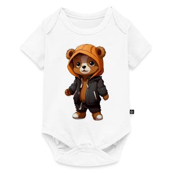 Cooler Baby Bär - Baby Premium Kurzarmbody - Weiß - Vorne