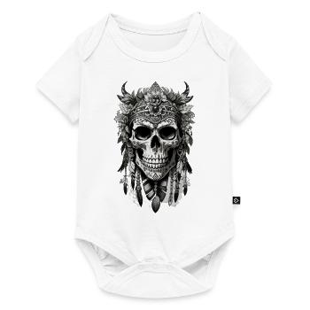 Floral skull nativo - Baby Premium Kurzarmbody - Weiß - Vorne