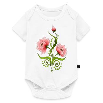 Flowers - Baby Premium short-sleeve bodysuit - white - Front