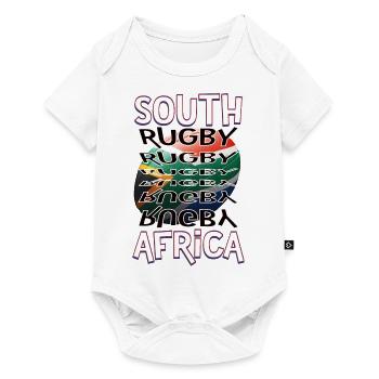Rugby Afrique du Sud Südafrika Fan de rugby - Body à manches courtes Premium Bébé - blanc - Devant