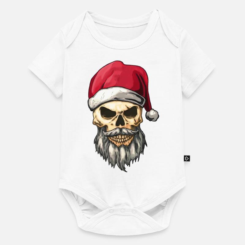Crismas Skull - Baby Premium Kurzarmbody - Weiß