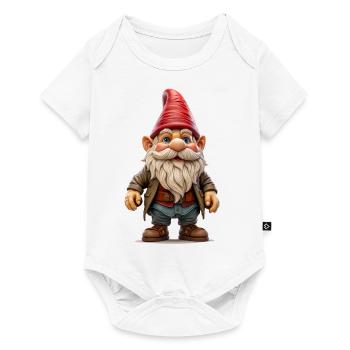Le nain de jardin, symbole de tradition et d’humour - Body à manches courtes Premium Bébé - blanc - Devant