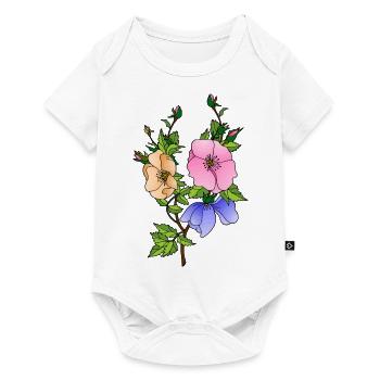 Flowers - Baby Premium short-sleeve bodysuit - white - Front