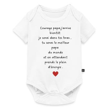 J’arrive bientôt papa-annonce grossesse papa - Body à manches courtes Premium Bébé - blanc - Devant