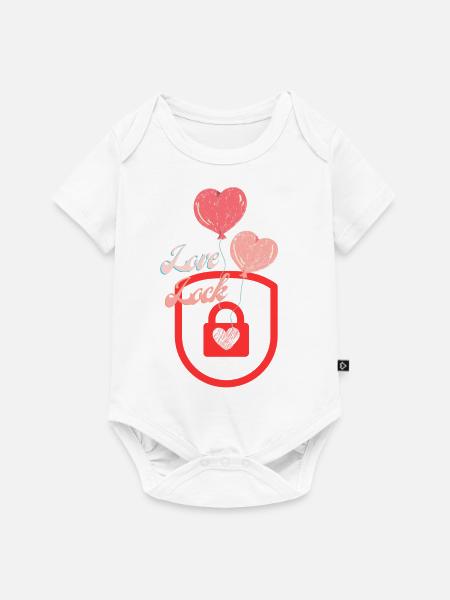 LockHeart - Baby Premium Kurzarmbody - Weiß