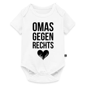 OMAS GEGEN RECHTS mit Herz - Baby Premium Kurzarmbody - Weiß - Vorne