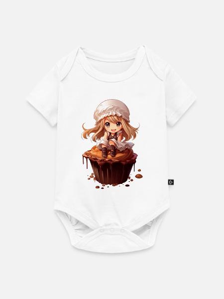 sweet cup cake - Baby Premium Kurzarmbody - Weiß