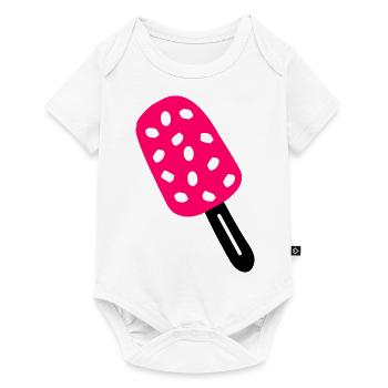 Strawberry ice cream stick - Baby Premium short-sleeve bodysuit - white - Front