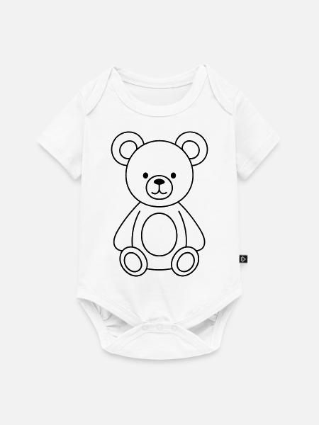 Teddybär - Baby Premium Kurzarmbody - Weiß