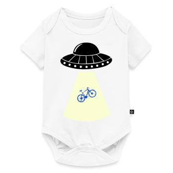 UFO Bicycle - Baby Premium short-sleeve bodysuit - white - Front