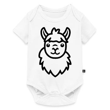 Alpaca llama - Baby Premium short-sleeve bodysuit - white - Front