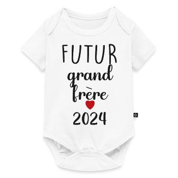 Futur grand frère - 2024 - Body à manches courtes Premium Bébé - blanc - Devant