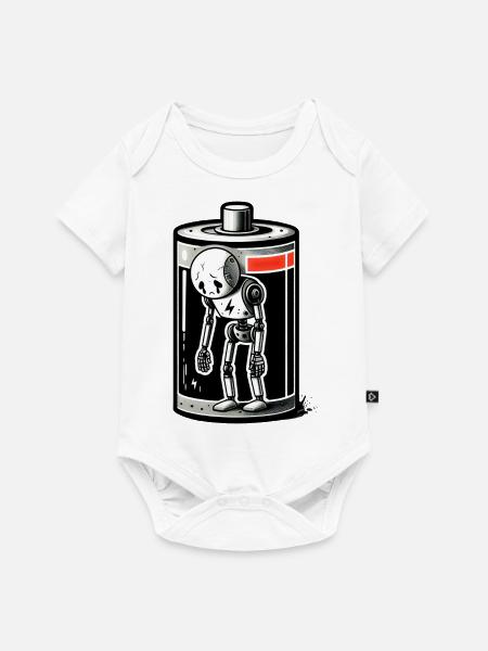 Roboter entladen - Baby Premium Kurzarmbody - Weiß