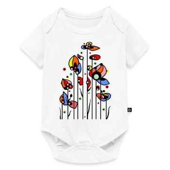 Flowers - Baby Premium short-sleeve bodysuit - white - Front