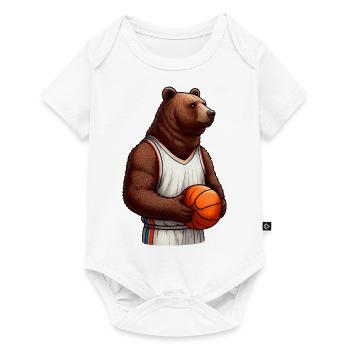 Ours Basket Ball Joueur - Body à manches courtes Premium Bébé - blanc - Devant