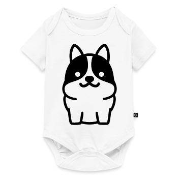 Chien - Body à manches courtes Premium Bébé - blanc - Devant