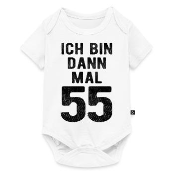 Ich bin dann mal 55 - Geburtstag Geschenk - Baby Premium Kurzarmbody - Weiß - Vorne