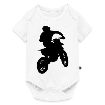 motocross racer - Baby Premium Kurzarmbody - Weiß - Vorne